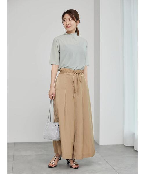 Te chichi(テチチ)の「ハイネックシアーオールラウンドトップス(Tシャツ/カットソー・レディース・ブラウン/グリーン/ブラック/オフホワイト/グレー・F)」の18枚目の写真