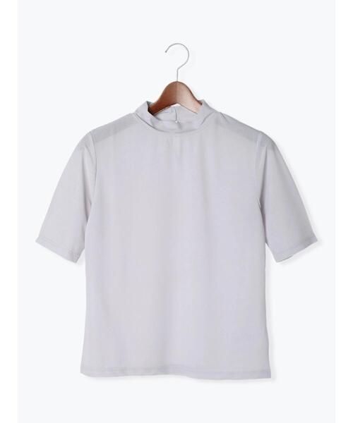 Te chichi(テチチ)の「ハイネックシアーオールラウンドトップス(Tシャツ/カットソー・レディース・ブラウン/グリーン/ブラック/オフホワイト/グレー・F)」の15枚目の写真
