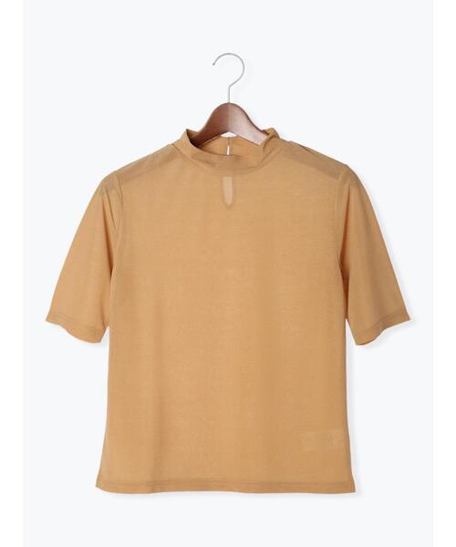Te chichi(テチチ)の「ハイネックシアーオールラウンドトップス(Tシャツ/カットソー・レディース・ブラウン/グリーン/ブラック/オフホワイト/グレー・F)」の13枚目の写真