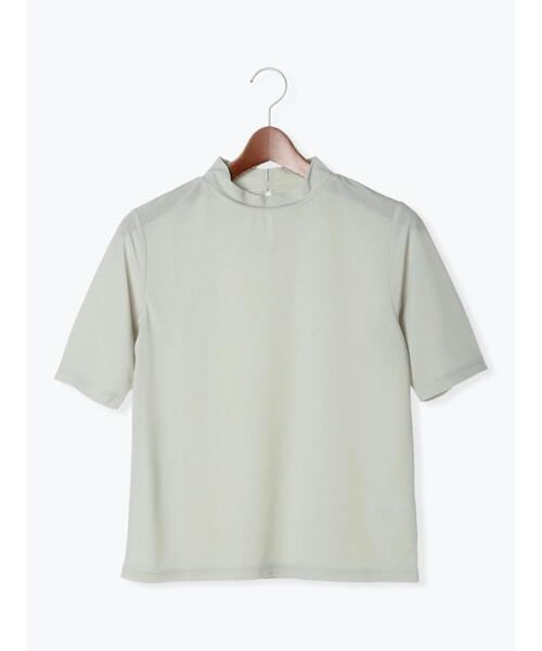 Te chichi(テチチ)の「ハイネックシアーオールラウンドトップス(Tシャツ/カットソー・レディース・ブラウン/グリーン/ブラック/オフホワイト/グレー・F)」の12枚目の写真