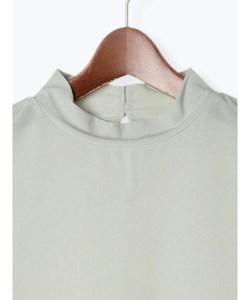 Te chichi(テチチ)の「ハイネックシアーオールラウンドトップス(Tシャツ/カットソー・レディース・ブラウン/グリーン/ブラック/オフホワイト/グレー・F)」の10枚目の写真