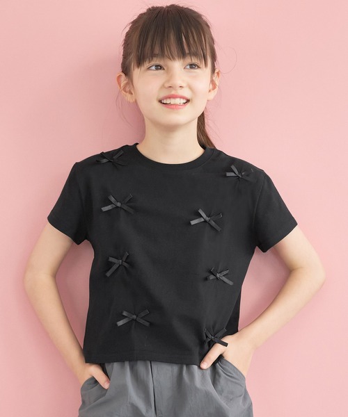 【トリコスペシャル】リボン付きシースルーTシャツ セール】[ S M L XL ] 選べるタイプの細リブ長袖Tシャツ（T