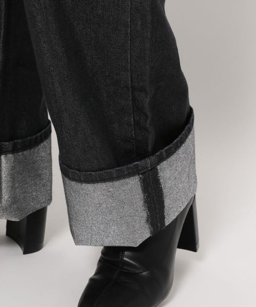 LOWRYS FARM（ローリーズファーム）の「ＣＯＮＥ／オリカエシローライズ　131364（デニムパンツ・レディース・グレー/ブルー・MEDIUM/LARGE）」の18枚目の写真