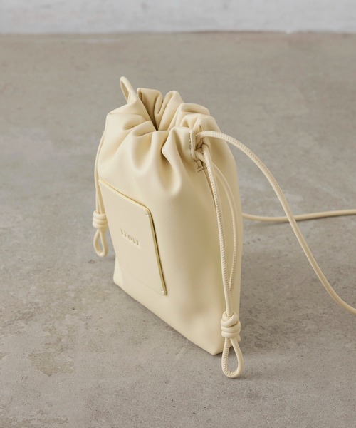 EFOLE（エフォル）の「Logo patch mini shoulder bag / ロゴパッチ ミニ ショルダー バッグ（エコバッグ/サブバッグ・レディース・ピンク系その他/サックスブルー/グリーン/イエロー/オフホワイト・FREE）」の8枚目の写真