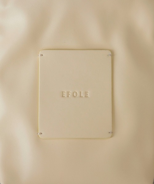 EFOLE（エフォル）の「Logo patch mini shoulder bag / ロゴパッチ ミニ ショルダー バッグ（エコバッグ/サブバッグ・レディース・ピンク系その他/サックスブルー/グリーン/イエロー/オフホワイト・FREE）」の12枚目の写真