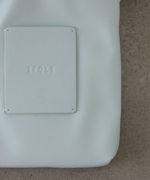 EFOLE（エフォル）の「Logo patch mini shoulder bag / ロゴパッチ ミニ ショルダー バッグ（エコバッグ/サブバッグ・レディース・ピンク系その他/サックスブルー/グリーン/イエロー/オフホワイト・FREE）」の15枚目の写真