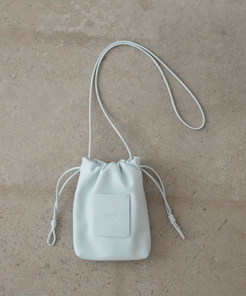 EFOLE（エフォル）の「Logo patch mini shoulder bag / ロゴパッチ ミニ ショルダー バッグ（エコバッグ/サブバッグ・レディース・ピンク系その他/サックスブルー/グリーン/イエロー/オフホワイト・FREE）」の22枚目の写真