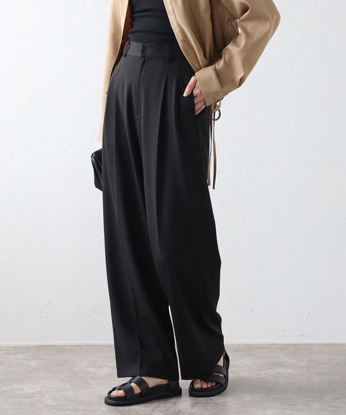 meilmada（メイルマダ）の「ハイウエストツータックスラックスパンツ（スラックス・レディース・グレー/アイボリー/ブラック・36/38）」の12枚目の写真