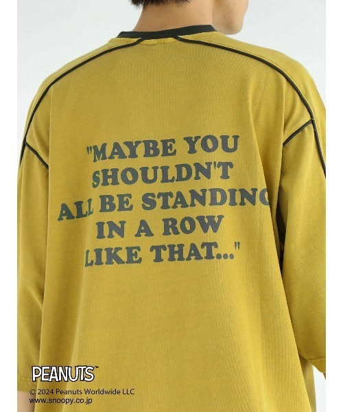 PEANUTS(ピーナッツ)の「【ユニセックス】PEANUTS/スヌーピー ゲームシャツTEE(Tシャツ/カットソー・レディース・チャコールグレー/マスタード/ピンク/ライトグレー・XL/L/M)」の8枚目の写真