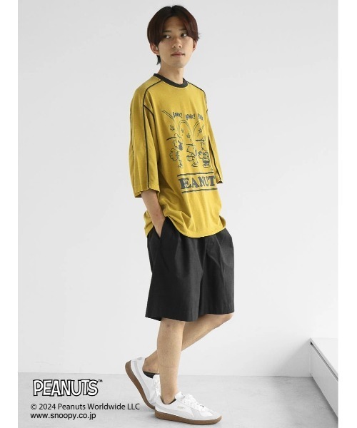 PEANUTS(ピーナッツ)の「【ユニセックス】PEANUTS/スヌーピー ゲームシャツTEE(Tシャツ/カットソー・レディース・チャコールグレー/マスタード/ピンク/ライトグレー・XL/L/M)」の10枚目の写真