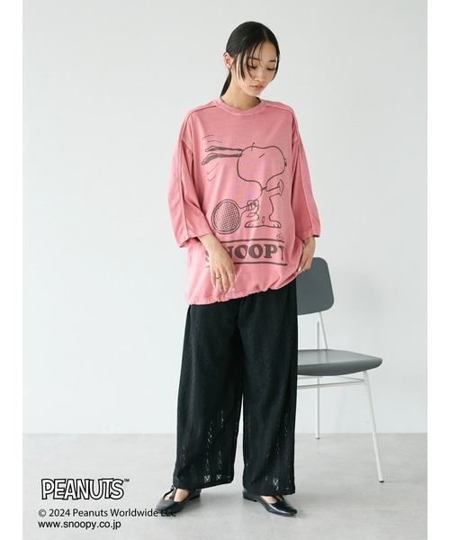 PEANUTS(ピーナッツ)の「【ユニセックス】PEANUTS/スヌーピー ゲームシャツTEE(Tシャツ/カットソー・レディース・チャコールグレー/マスタード/ピンク/ライトグレー・XL/L/M)」の11枚目の写真