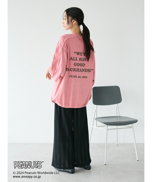 PEANUTS(ピーナッツ)の「【ユニセックス】PEANUTS/スヌーピー ゲームシャツTEE(Tシャツ/カットソー・レディース・チャコールグレー/マスタード/ピンク/ライトグレー・XL/L/M)」の13枚目の写真