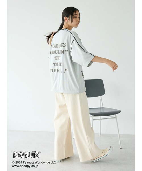 PEANUTS(ピーナッツ)の「【ユニセックス】PEANUTS/スヌーピー ゲームシャツTEE(Tシャツ/カットソー・レディース・チャコールグレー/マスタード/ピンク/ライトグレー・XL/L/M)」の21枚目の写真