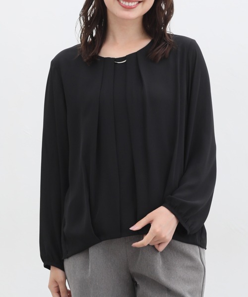 アクセ付裾タックブラウス（シャツ/ブラウス）｜Honeys（ハニーズ）の