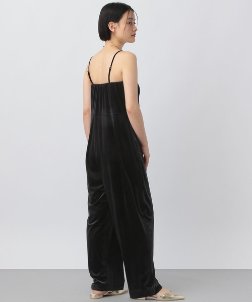 A part by(アパートバイ)の「ベロアサロペット(サロペット/オーバーオール・レディース・ブラック/ダークブラウン・FREE)」の4枚目の写真