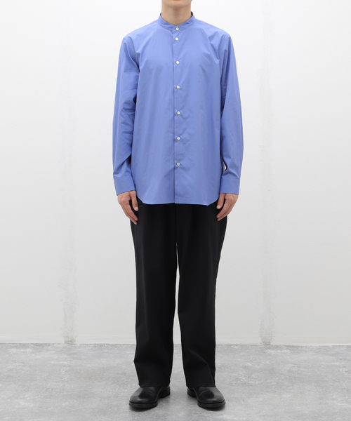 ATON（エイトン）の「ATON (エイトン) SUVIN BORAD BAND COLLAR SHIRT BLAGCW0003（シャツ/ブラウス・メンズ・ブルー系その他/ネイビー・6/4）」の16枚目の写真