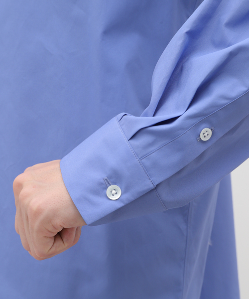 ATON（エイトン）の「ATON (エイトン) SUVIN BORAD BAND COLLAR SHIRT BLAGCW0003（シャツ/ブラウス・メンズ・ブルー系その他/ネイビー・6/4）」の9枚目の写真
