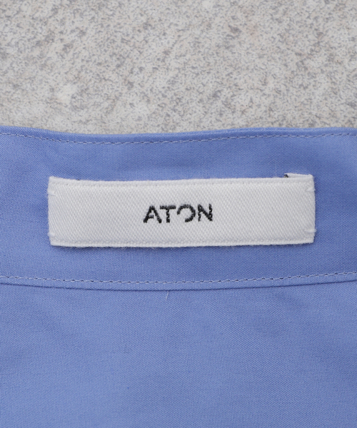 ATON（エイトン）の「ATON (エイトン) SUVIN BORAD BAND COLLAR SHIRT BLAGCW0003（シャツ/ブラウス・メンズ・ブルー系その他/ネイビー・6/4）」の6枚目の写真