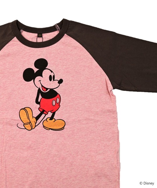Disney(ディズニー)の「【Disney】ミッキーマウス/ラグランカットソー(Tシャツ/カットソー・キッズ・オフホワイト/ピンク・150/140/130/120/110/100/95/90/80)」の8枚目の写真