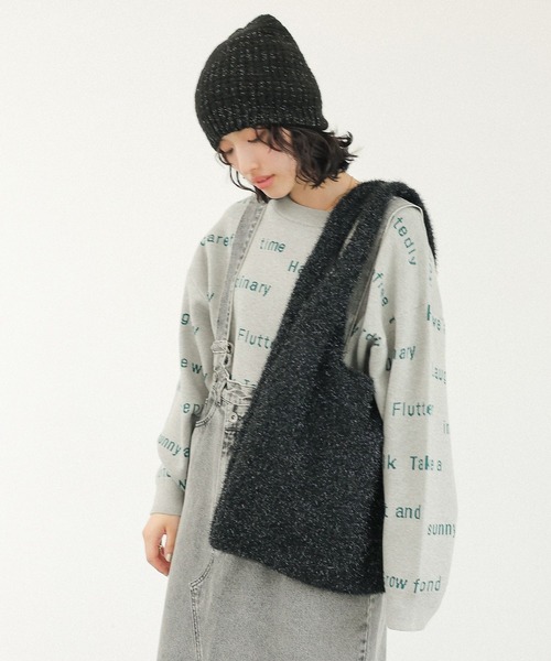 LEPSIM（レプシィム）の「ラメニットショルダー　132582（ショルダーバッグ・レディース・シルバー/ブラック/ゴールド/ブラック系その他/ブラウン・ONE SIZE）」の2枚目の写真