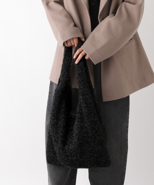 LEPSIM（レプシィム）の「ラメニットショルダー　132582（ショルダーバッグ・レディース・シルバー/ブラック/ゴールド/ブラック系その他/ブラウン・ONE SIZE）」の6枚目の写真