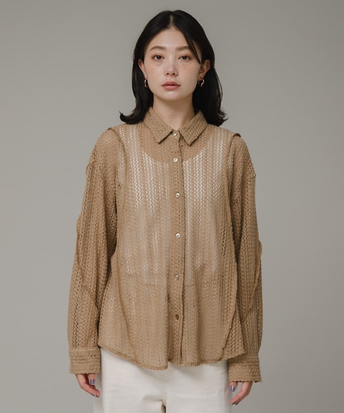 URBAN RESEARCH Sonny Label(アーバンリサーチサニーレーベル)の「ルーズレースシャツ(シャツ/ブラウス・レディース・ベージュ/オフホワイト/ブラック・FREE)」の21枚目の写真