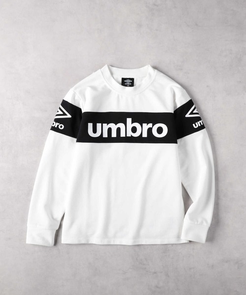 Right-on(ライトオン)の「【UMBRO】配色ミニ裏毛スウェット(スウェット・キッズ・ホワイト/ブラック・130/140/150/160)」の1枚目の写真
