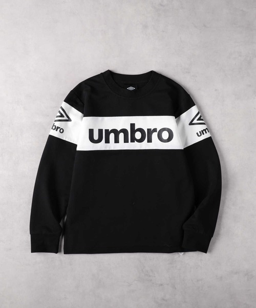 Right-on(ライトオン)の「【UMBRO】配色ミニ裏毛スウェット(スウェット・キッズ・ホワイト/ブラック・130/140/150/160)」の2枚目の写真