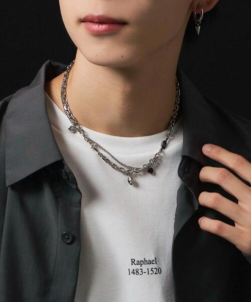 WEGO(ウィゴー)の「WEGO/MモチーフMIXチェーンネックレス(ネックレス・メンズ・その他1/その他2/その他3・FREE)」の11枚目の写真