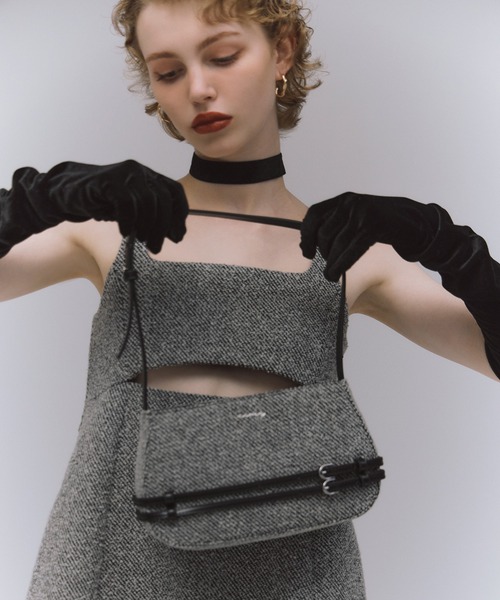 セール】スリットデザインツイードミニワンピース（ワンピース）｜EIMY