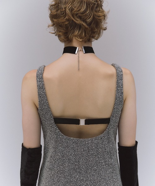 セール】スリットデザインツイードミニワンピース（ワンピース）｜EIMY