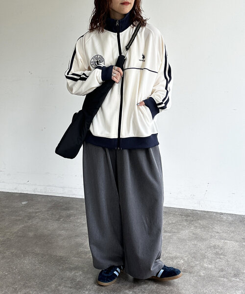 U.S. POLO ASSN.(ユーエスポロアッスン)の「【U.S. POLO ASSN.】トラックジャケット(ブルゾン・レディース・アイボリー/ネイビー/ブラウン・LARGE/MEDIUM)」の12枚目の写真