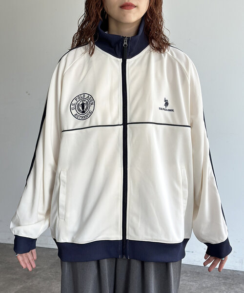 U.S. POLO ASSN.(ユーエスポロアッスン)の「【U.S. POLO ASSN.】トラックジャケット(ブルゾン・レディース・アイボリー/ネイビー/ブラウン・LARGE/MEDIUM)」の13枚目の写真