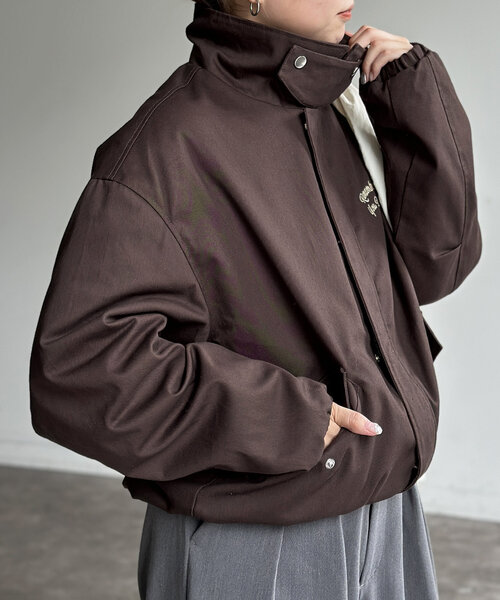 CPCM(シーピーシーエム)の「トラ刺繍ZIPブルゾン(ブルゾン・レディース・インディゴブルー/ブラウン/カーキ/ブラック・LARGE/MEDIUM)」の12枚目の写真