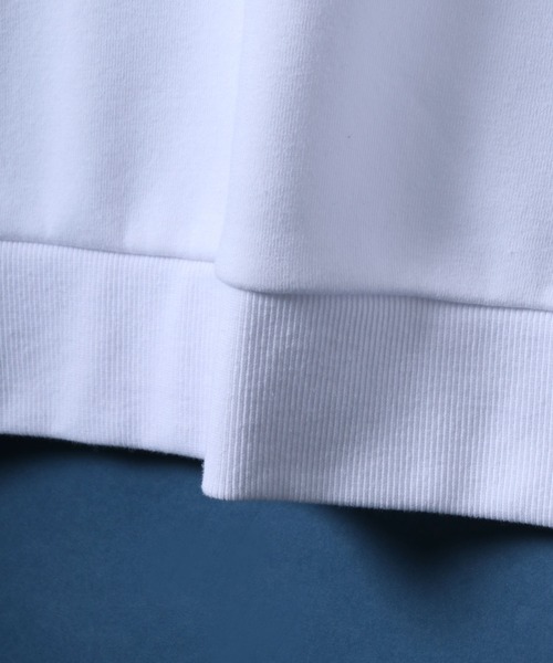 ANPAS（アンパス）の「Fleece Lining Rose Embroidery Oversized SweatShirt/裏起毛 フラワー 刺繍 オーバーサイズ スウェット トップス トレーナー メンズ（スウェット・メンズ・ホワイト/ブラック/ブラック系その他・L/M）」の12枚目の写真