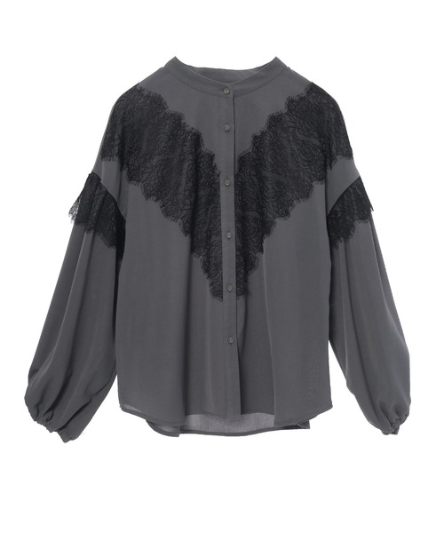 Edit Sheen（エディットシーン）の「レース切替ブラウス（シャツ/ブラウス・レディース・ブラック/チャコールグレー/ホワイト/ドット・M）」の17枚目の写真