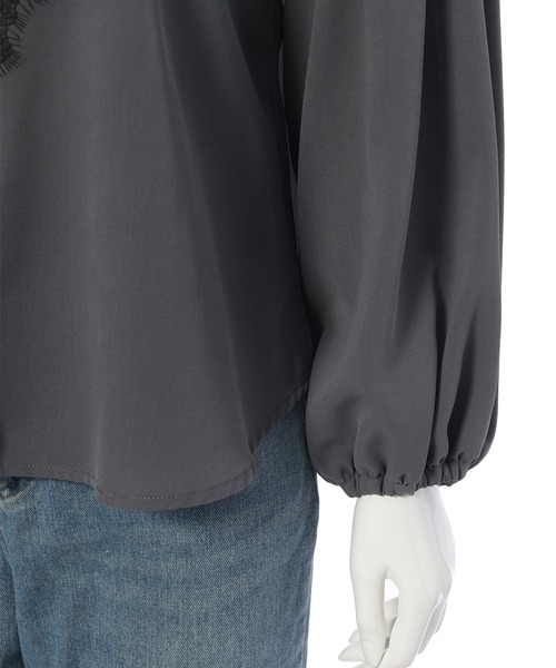 Edit Sheen（エディットシーン）の「レース切替ブラウス（シャツ/ブラウス・レディース・ブラック/チャコールグレー/ホワイト/ドット・M）」の22枚目の写真