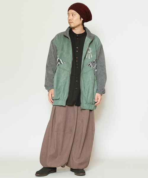 チャイハネ（チャイハネ）の「【チャイハネ】イーフェMEN'Sパッチワークジャケット（ブルゾン・メンズ・マスタード/カーキ/ベージュ・FREE）」の8枚目の写真