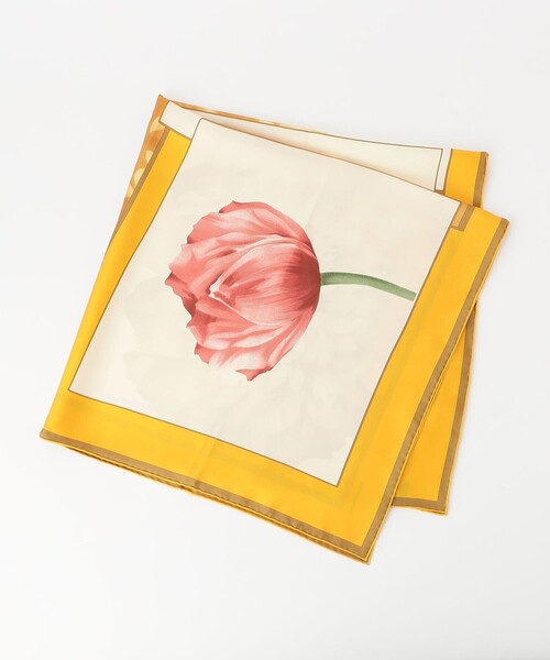 TOMORROWLAND （トゥモローランド）の「TOMORROWLAND FLAME FLOWER シルクスカーフ（バンダナ/スカーフ・レディース・ブルー系その他/イエロー系その他2・FREE）」の5枚目の写真