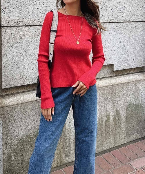 esutoreja（エストレジャ）の「リボンニットトップス（ニット/セーター・レディース・グレー/アイボリー/ブラック・FREE）」の11枚目の写真