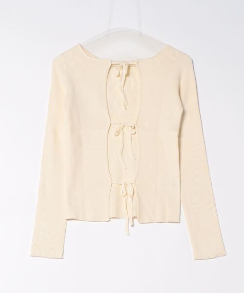 esutoreja（エストレジャ）の「リボンニットトップス（ニット/セーター・レディース・グレー/アイボリー/ブラック・FREE）」の16枚目の写真