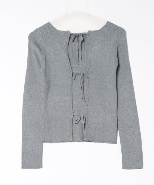 esutoreja（エストレジャ）の「リボンニットトップス（ニット/セーター・レディース・グレー/アイボリー/ブラック・FREE）」の17枚目の写真