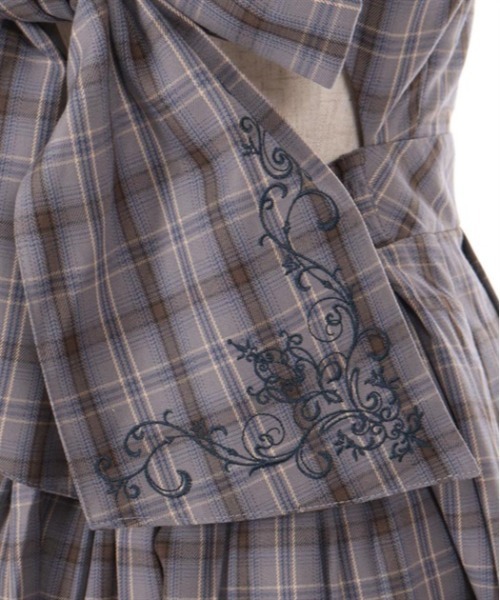 バックリボンチェック柄ジャンパースカート（ジャンパースカート）｜axes femme（アクシーズファム）