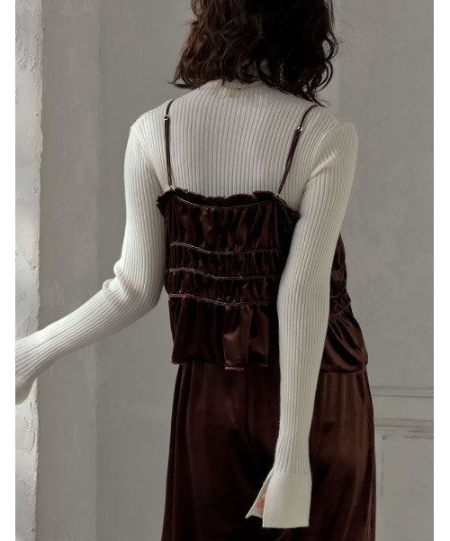 希少！極美品 リズリサ ベロア レース でかリボン キャミソール M 希少