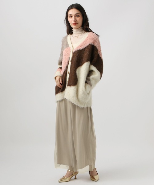 BAYFLOW（ベイフロー）の「[トレンドのチュール素材]シアーレイヤードパンツ（その他パンツ・レディース・ブラック/グレイッシュベージュ・SMALL/MEDIUM）」の6枚目の写真