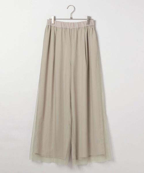 BAYFLOW（ベイフロー）の「[トレンドのチュール素材]シアーレイヤードパンツ（その他パンツ・レディース・ブラック/グレイッシュベージュ・SMALL/MEDIUM）」の10枚目の写真