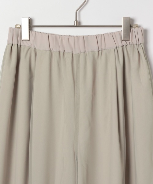 BAYFLOW（ベイフロー）の「[トレンドのチュール素材]シアーレイヤードパンツ（その他パンツ・レディース・ブラック/グレイッシュベージュ・SMALL/MEDIUM）」の12枚目の写真