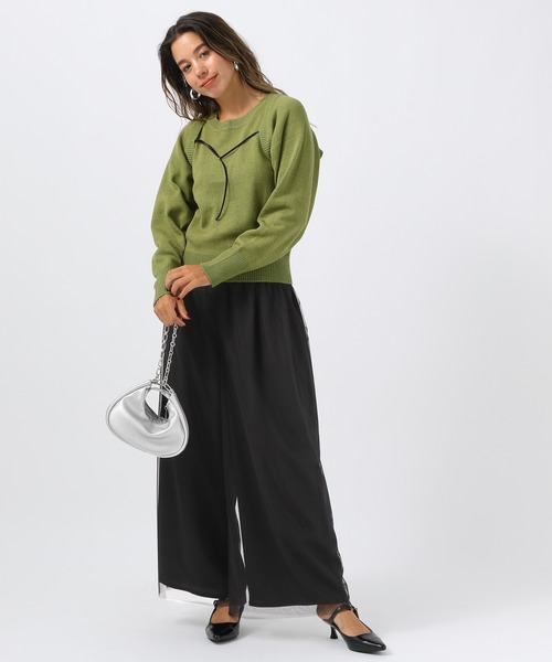 BAYFLOW（ベイフロー）の「[トレンドのチュール素材]シアーレイヤードパンツ（その他パンツ・レディース・ブラック/グレイッシュベージュ・SMALL/MEDIUM）」の20枚目の写真