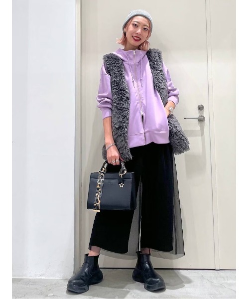 BAYFLOW（ベイフロー）の「[トレンドのチュール素材]シアーレイヤードパンツ（その他パンツ・レディース・ブラック/グレイッシュベージュ・SMALL/MEDIUM）」の17枚目の写真