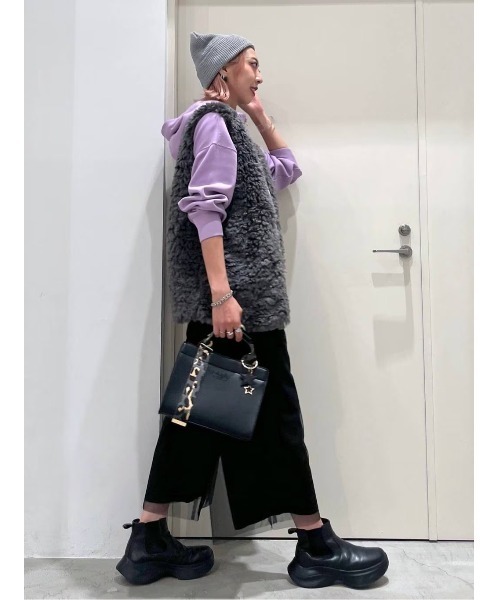 BAYFLOW（ベイフロー）の「[トレンドのチュール素材]シアーレイヤードパンツ（その他パンツ・レディース・ブラック/グレイッシュベージュ・SMALL/MEDIUM）」の18枚目の写真